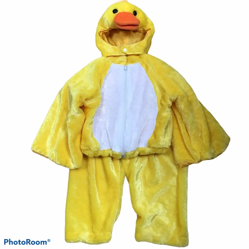 Chrisha Playful Plush Infant Yellow Duck Detachable Hood Kids Costume‎ 12-18M